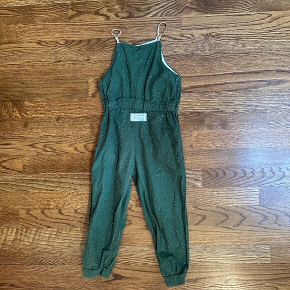 Size 3/4 Mavis and Olive Green Polka Dot Jumpsuit - Picture 4 of 5